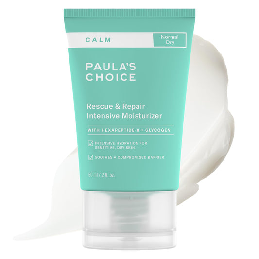Paula's Choice CALM Intensive Moisturizer bottle with fragrance-free hydration for sensitive skin