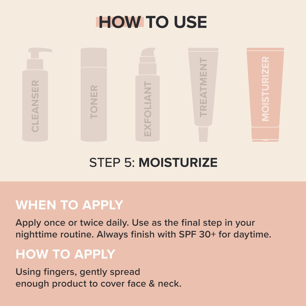 CALM Intensive Moisturizer cream swirl, lightweight hydration for oily to combination skin.