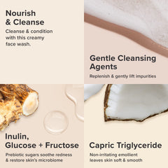 Paula's Choice CALM Ultra-Gentle Cleanser foam close-up shows gentle texture for daily use.