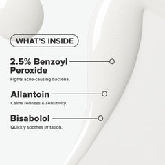 Paula's Choice CLEAR cream texture shown during application for smoother skin.