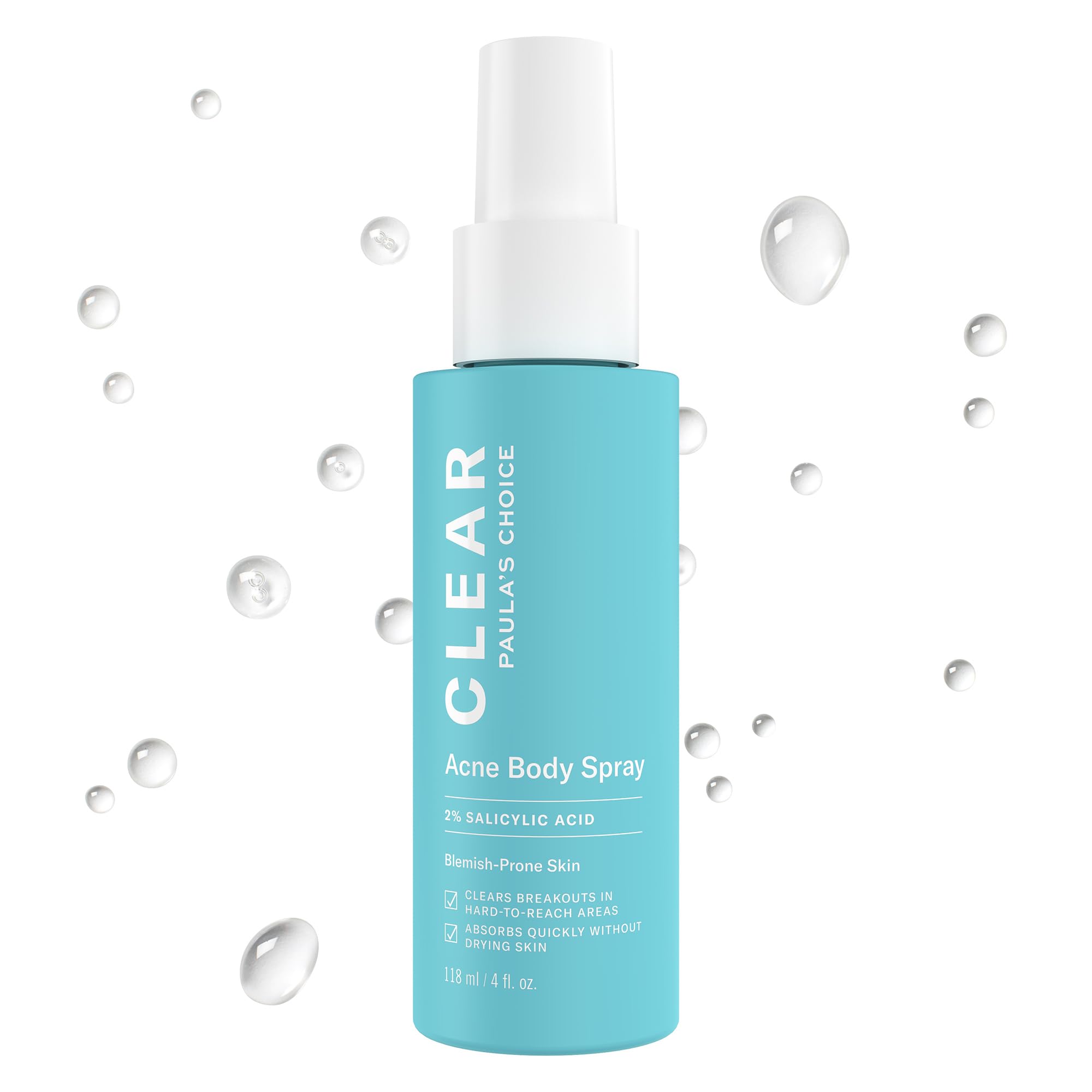 Paula's Choice CLEAR back spray bottle ready for easy angled application.
