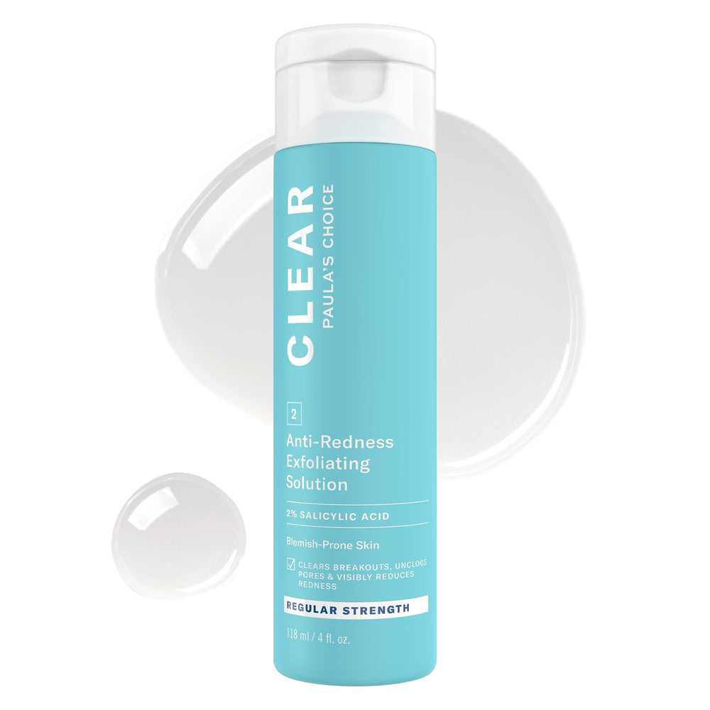 Paula's Choice CLEAR Exfoliating Solution bottle for acne-prone skin