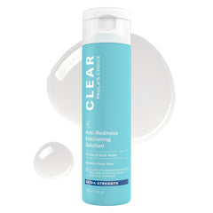 Paula's Choice CLEAR Exfoliator bottle close-up showing pore-minimizing action