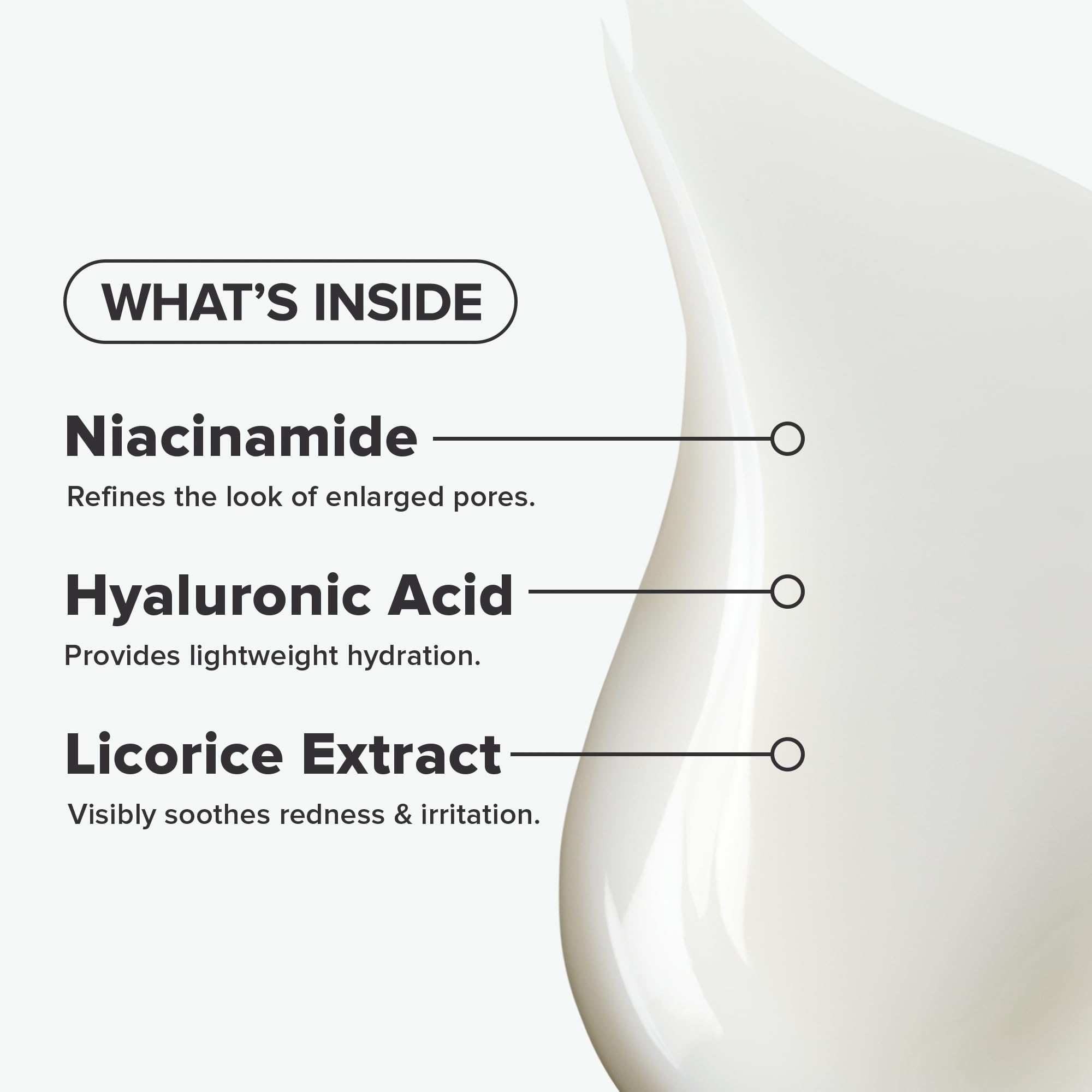 Label close-up of fragrance-free Paula's Choice CLEAR moisturizer.