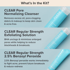 Paula's Choice CLEAR Regular Strength kit moisturizer swatch on skin, lightweight hydration.