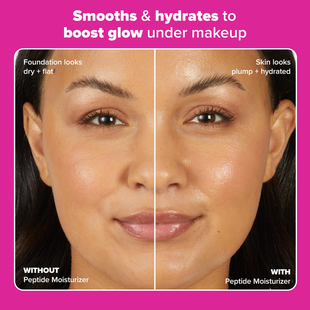 All-skin-types friendly label showcasing light texture for oily, dry, or sensitive skin.