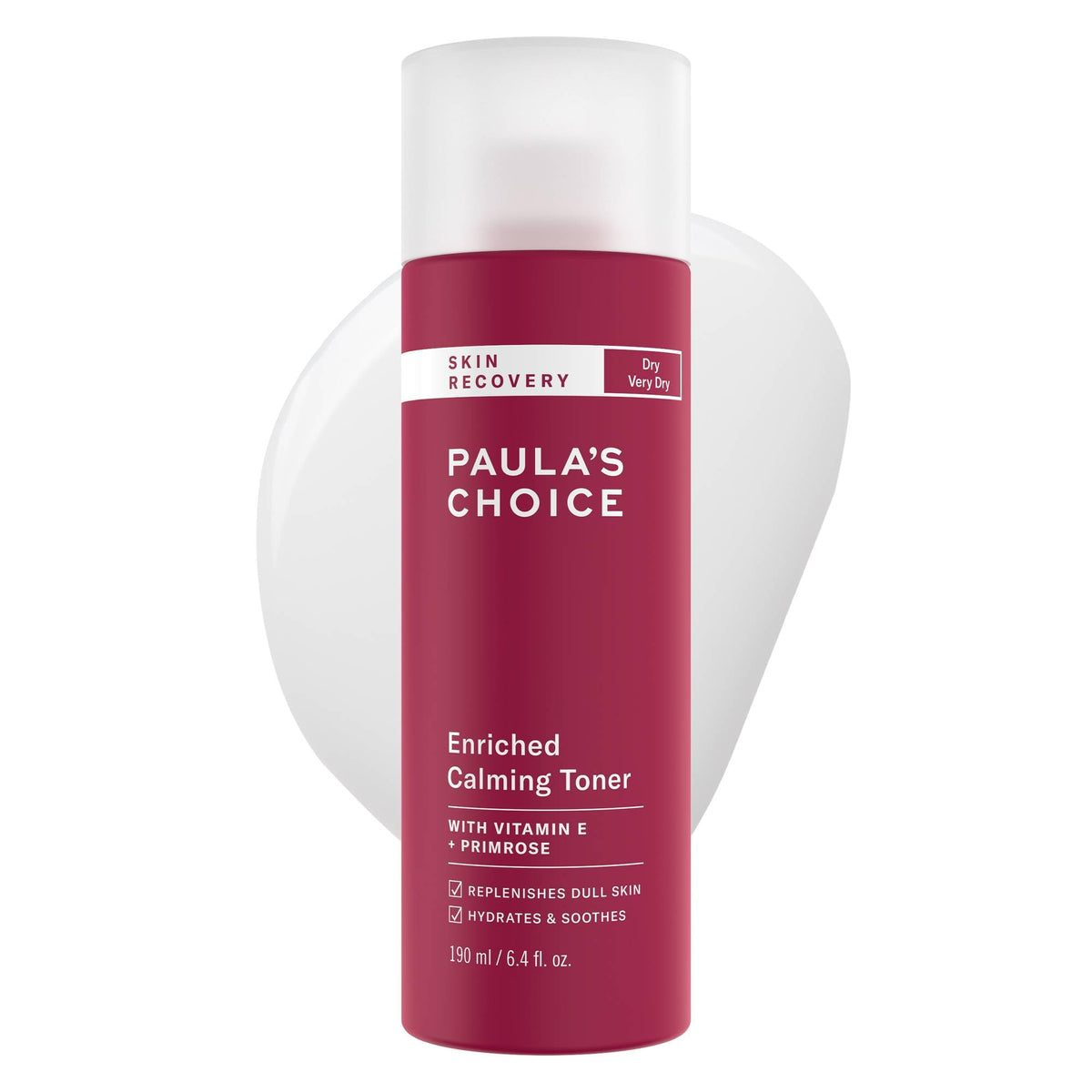 Paula's Choice Skin Recovery Calming Toner bottle delivers hydration for dry, sensitive skin.