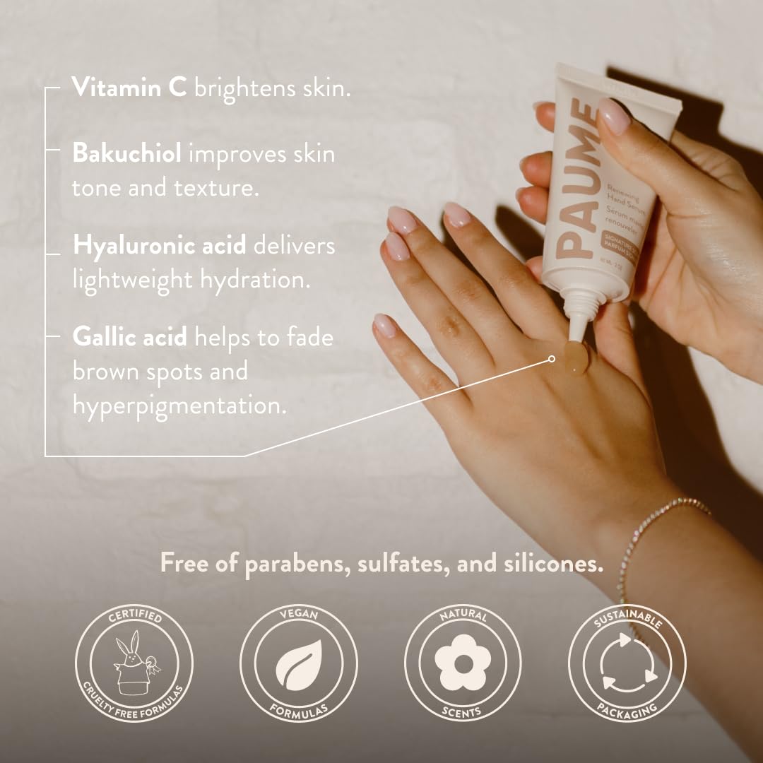 PAUME nails repair close-up demonstrates how the cream supports damaged nails