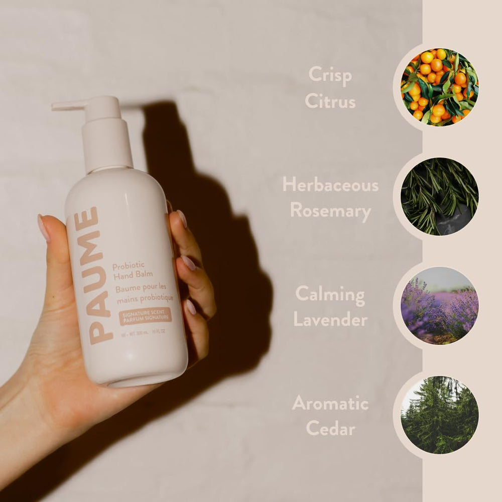 PAUME Probiotic Hand Balm packaging box with clean label