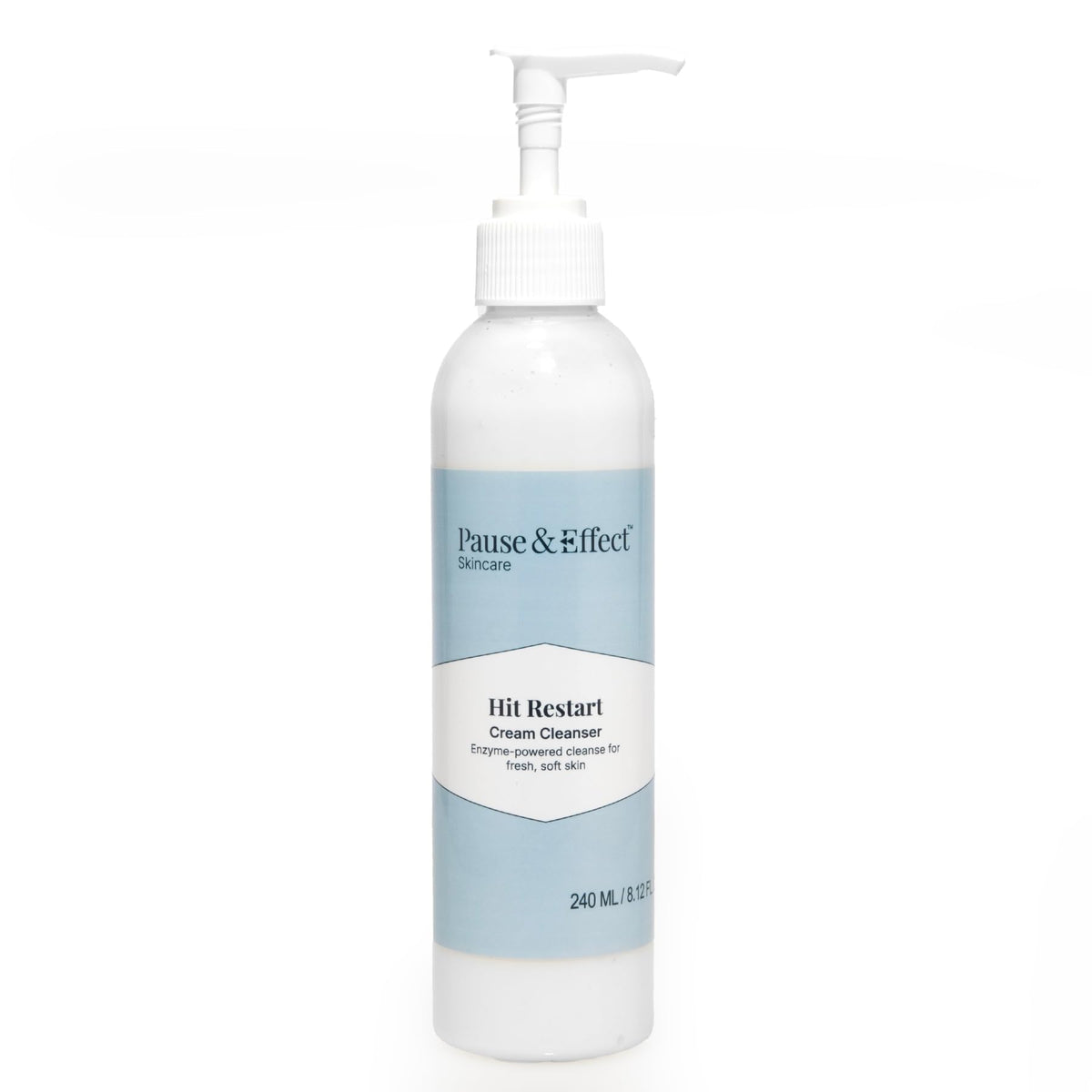 Pause & Effect Gentle Enzyme Cleanser bottle front for gentle cleansing and makeup removal
