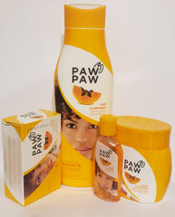 Paw Paw Clarifying Body Kit 4pcs packaging shows hygienic, travel-ready design.