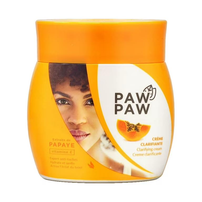PAW PAW Papaya Cream bottle close-up promotes hydration and even skin tone.