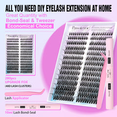 Pawotence cat eye kit illustration for DIY eyelash extensions