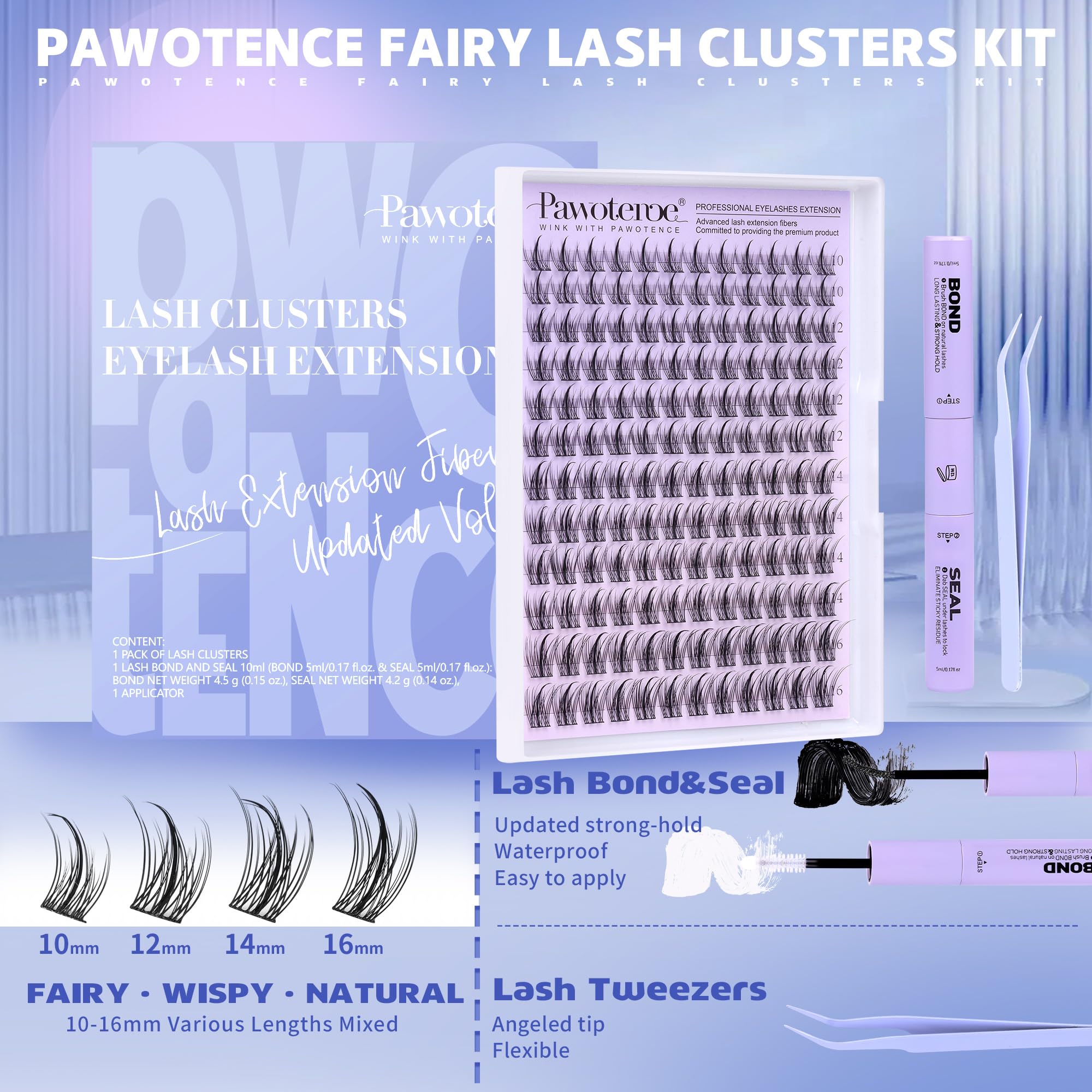 Pawotence fairy lash band creates a seamless, feather light look.