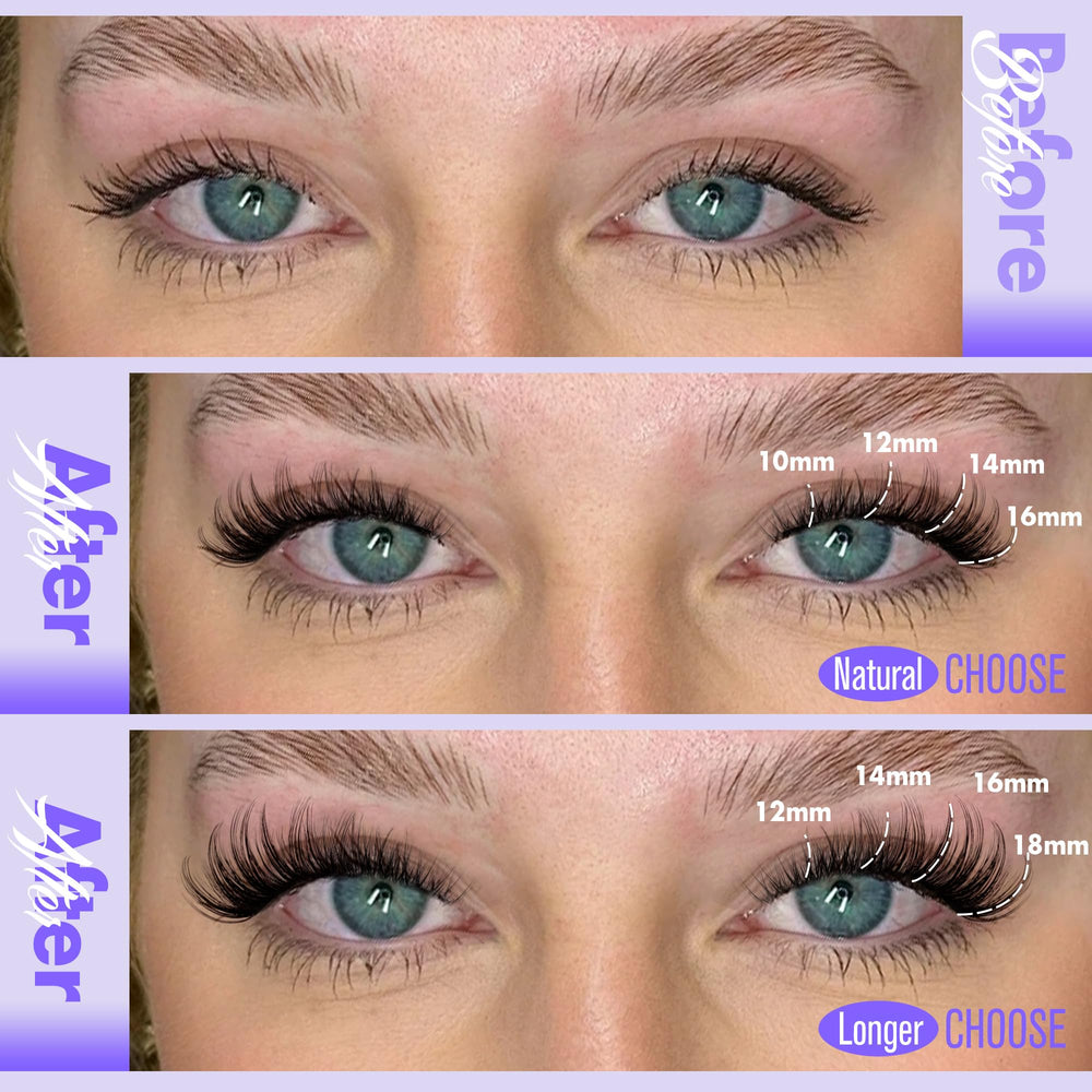 Pawotence Kira lash clusters kit 14mm adds gentle length and definition.
