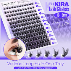Pawotence Kira lash clusters kit 16mm creates elegant fringe and lift.