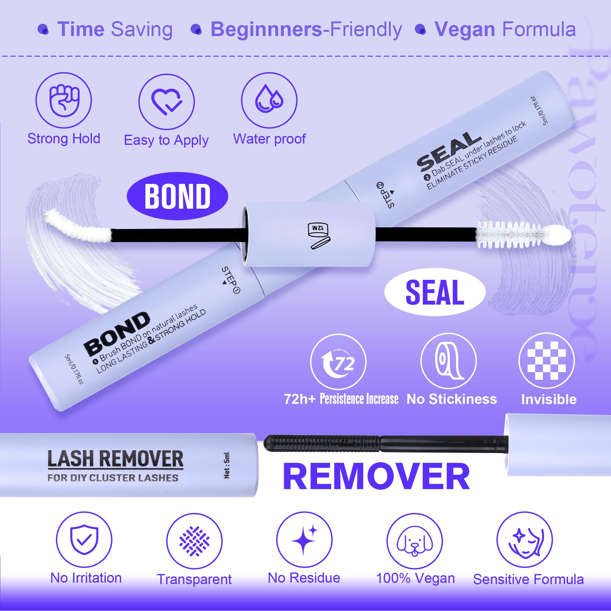 Pawotence Kira lash remover for safe, easy removal.