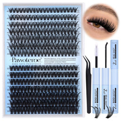 Pawotence lash clusters 10-18mm for natural, customizable volume.