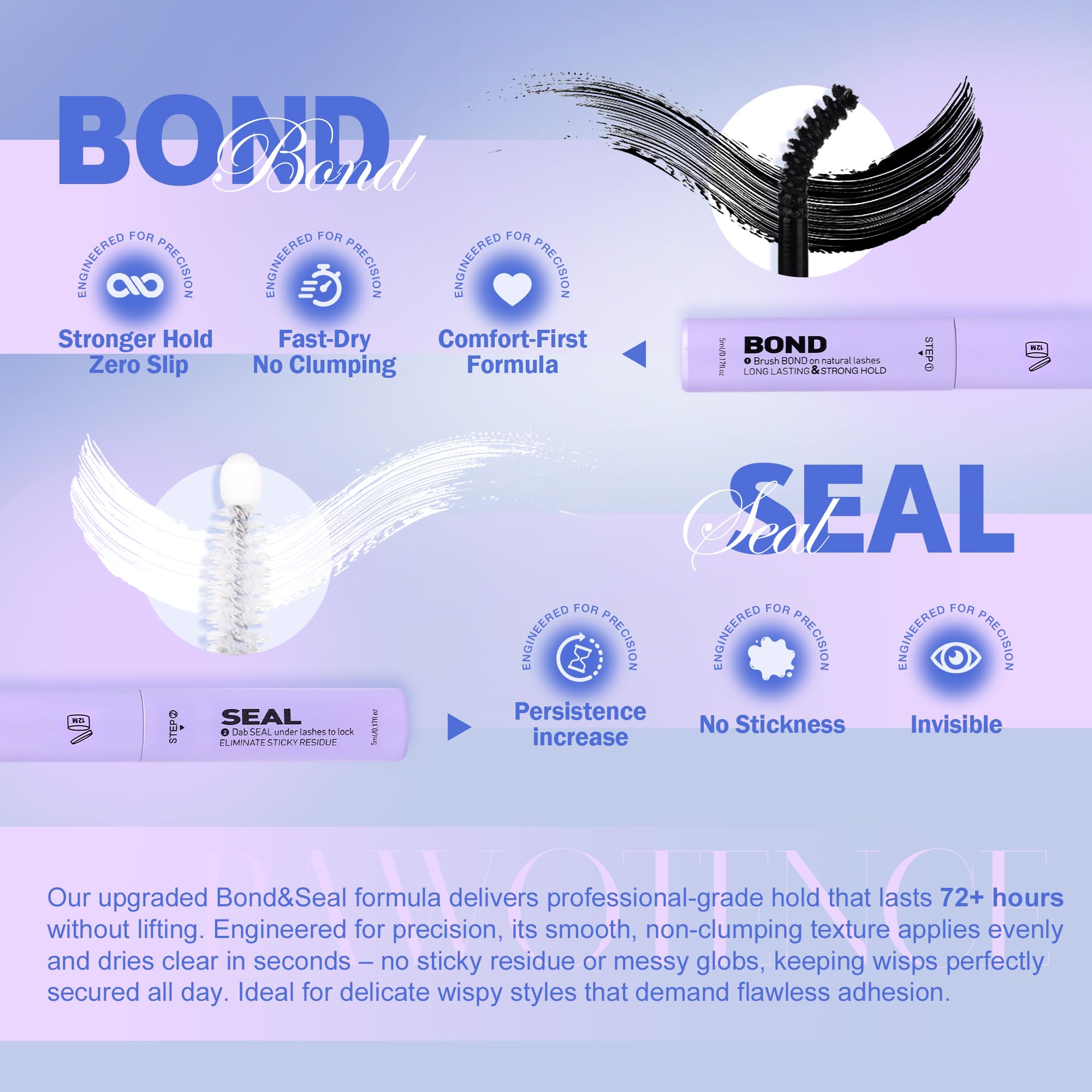 Pawotence lightweight lash band feels comfortable all day.