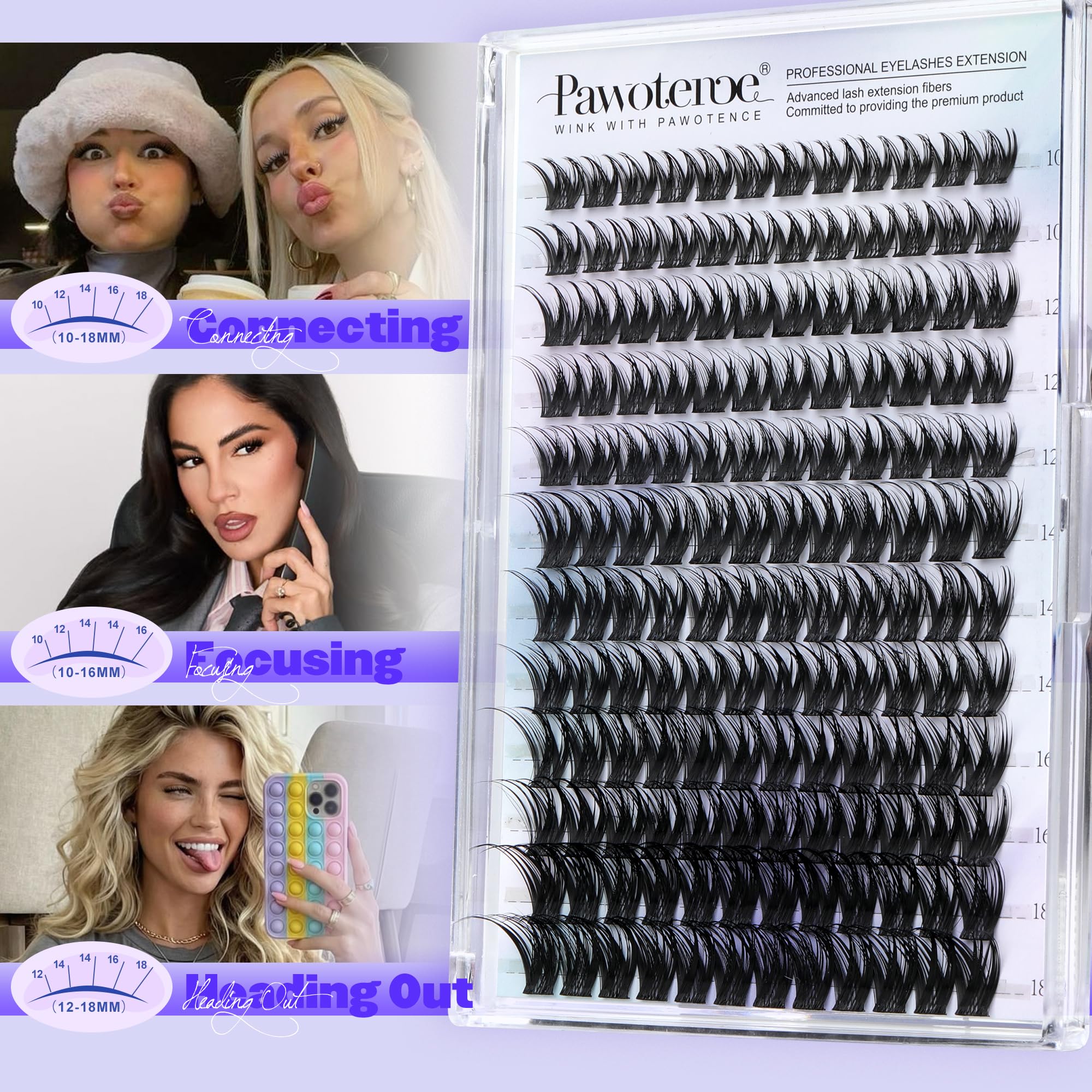 Pawotence Misha wispy lashes for natural-looking volume.