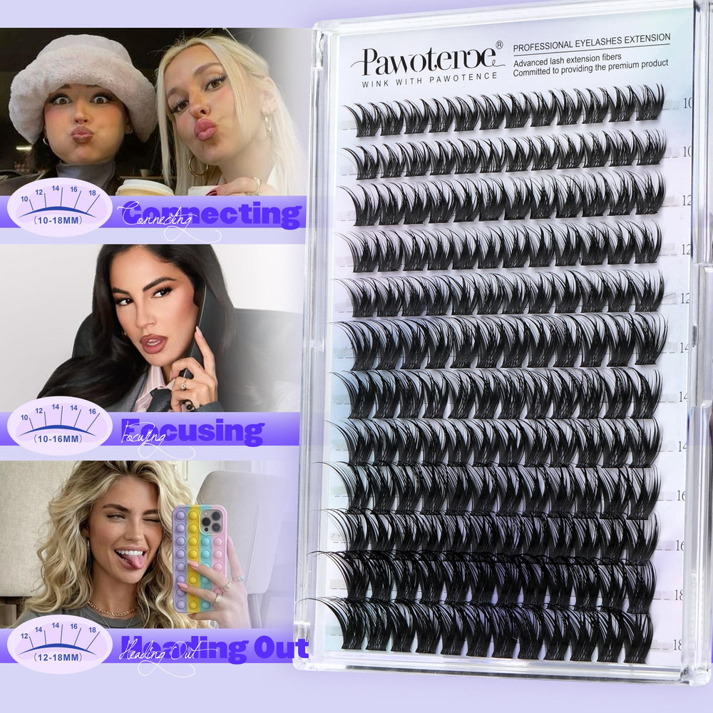 Pawotence Misha wispy lashes for natural-looking volume.