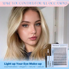 Pawotence Natural-look lash clusters ready for daily wear.