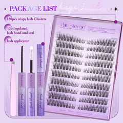 Pawotence Soft Fiber Lashes close-up providing lightweight wear