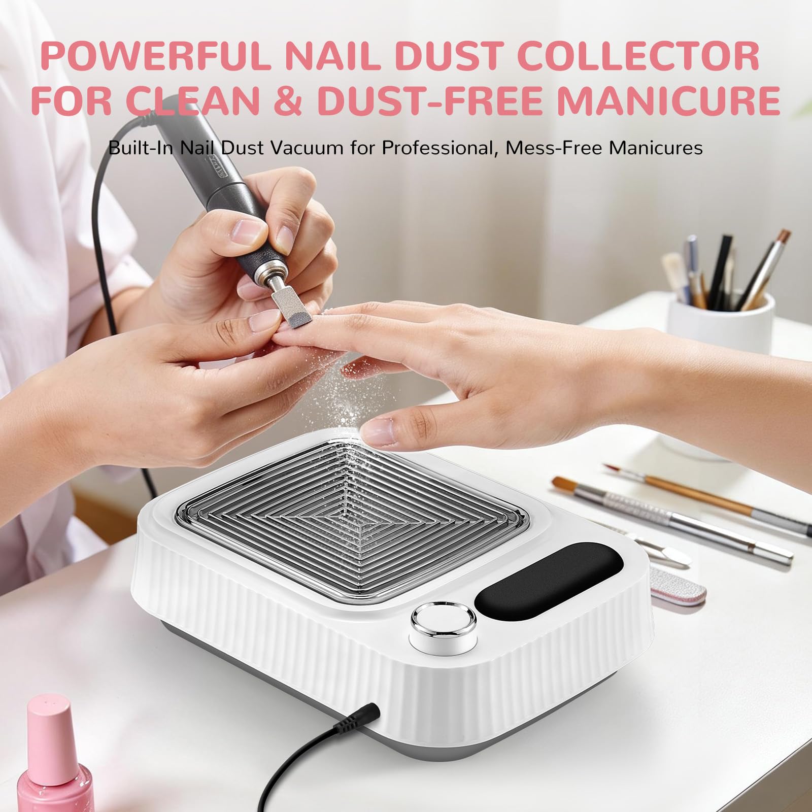 Paxato Nail Duster Collector detachable fan for versatile dust capture options