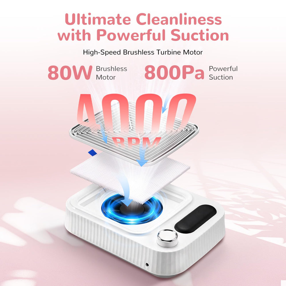 Paxato Nail Duster Collector knob control enables precise, adjustable suction