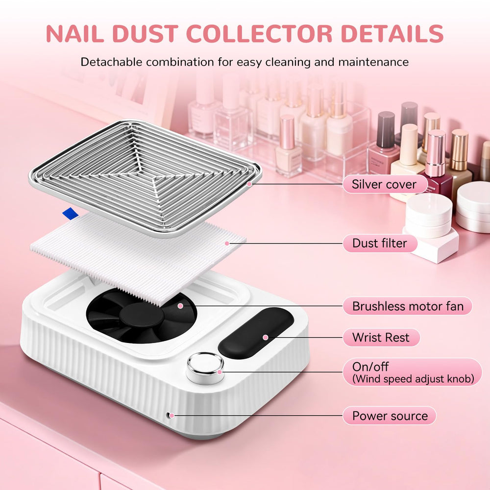 Paxato Nail Duster Collector low-noise operation during extended sessions