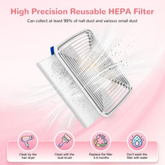 Paxato Nail Duster Collector with wrist-rest for comfortable long manicure sessions