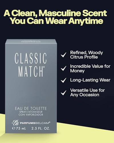PB ParfumsBelcam Classic Match showcases a balanced wood and floral profile.