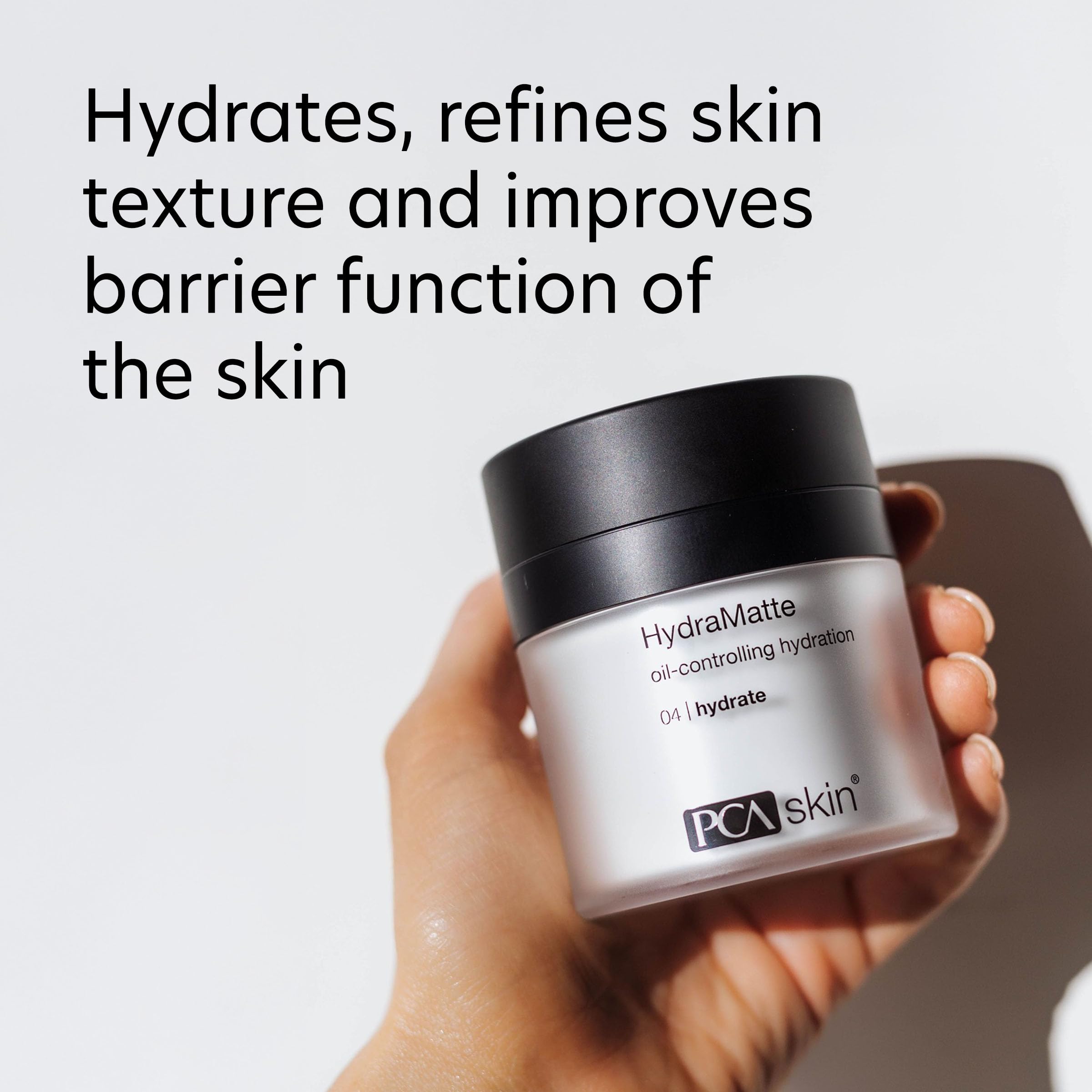 Texture swirl shows lightweight gel consistency for quick absorption by the skin