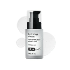 PCA SKIN Hydrating Serum bottle with pump showing gentle hydration for sensitive skin.