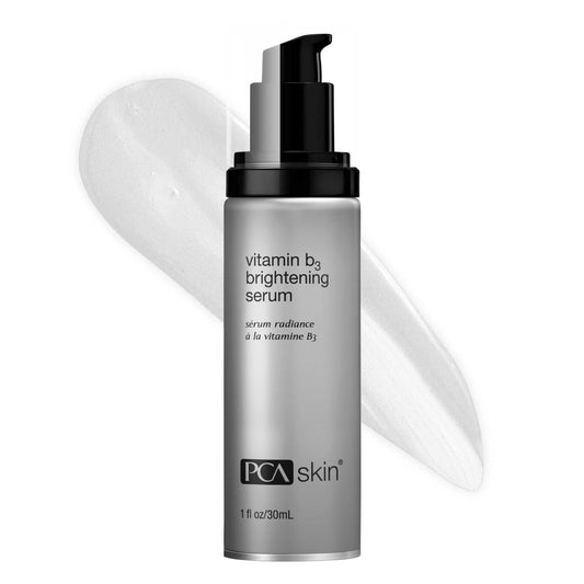 PCA SKIN Vitamin B3 Brightening Serum bottle on a clean counter for radiant skin