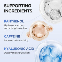 P.CALM Blue Capsule 11 Serum close-up shows spicules for absorption.