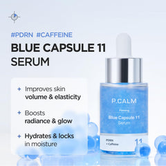 P.CALM Blue Capsule 11 Serum pump enables easy daily application.