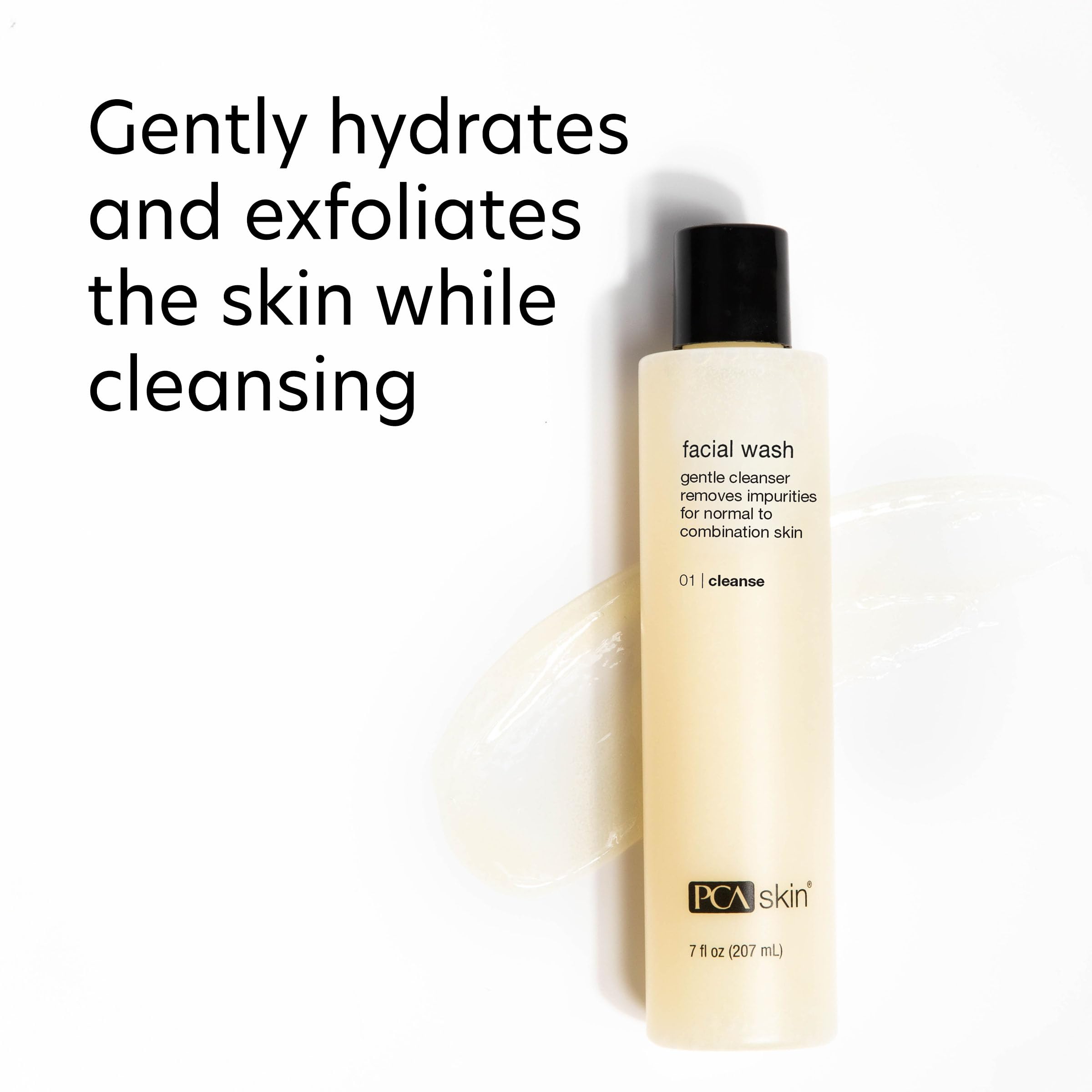 PCA SKIN Makeup removal close-up showing gentle cleansing and hydration