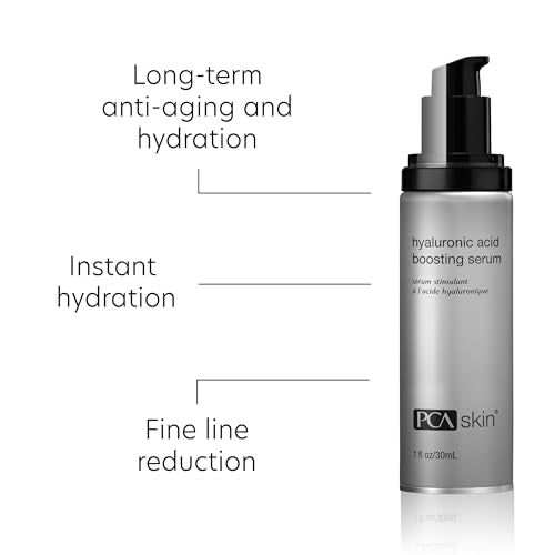 PCA SKIN Hyaluronic Acid Boosting Serum pump demonstrates nourishing hydration and smooth application