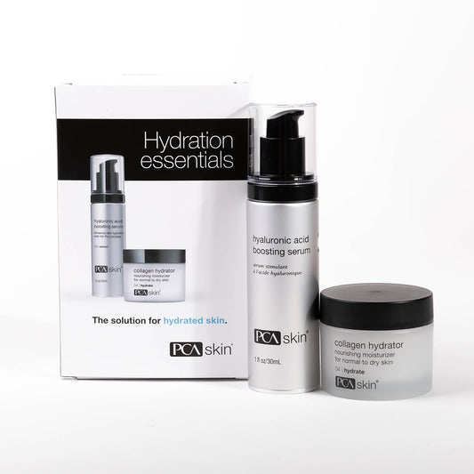 PCA SKIN Hydration Essentials Kit bottle close-up for instant hydration