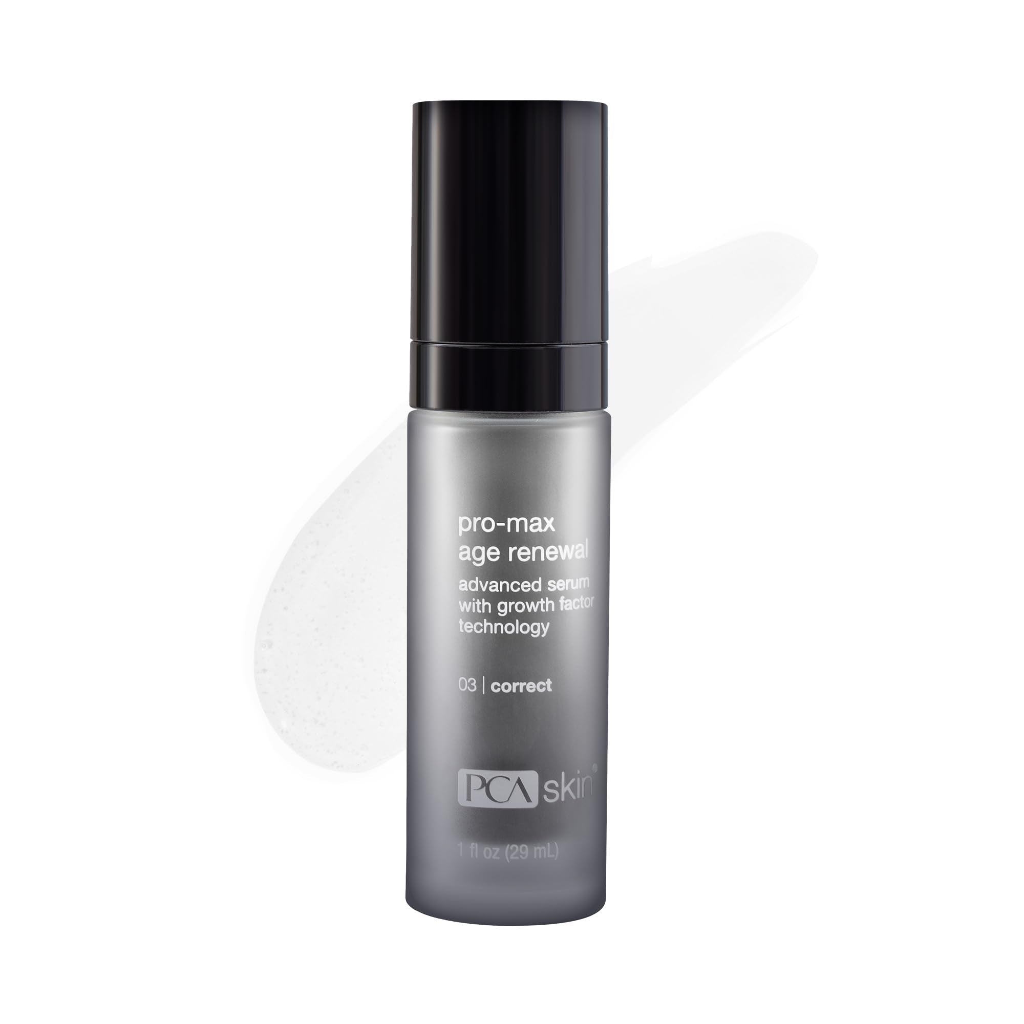 PCA SKIN Pro Max Age Renewal bottle pump for easy daily facial application.