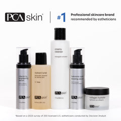 PCA SKIN product packaging display highlighting premium ingredients