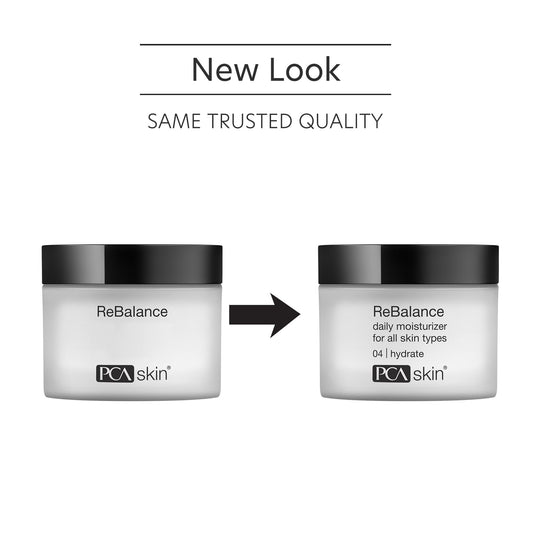 PCA SKIN ReBalance on hand demonstrates lightweight, non-greasy moisture for daytime use