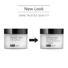 Closeup of PCA SKIN Silkcoat balm texture highlighting non-greasy finish