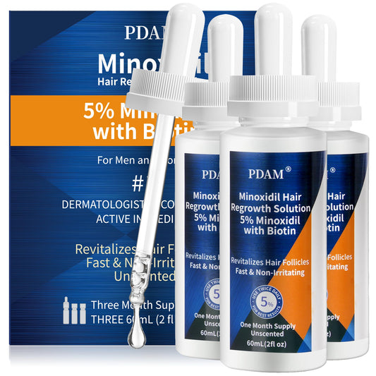 Pdam Minoxidil 5 percent bottle for daily use to support fuller hair