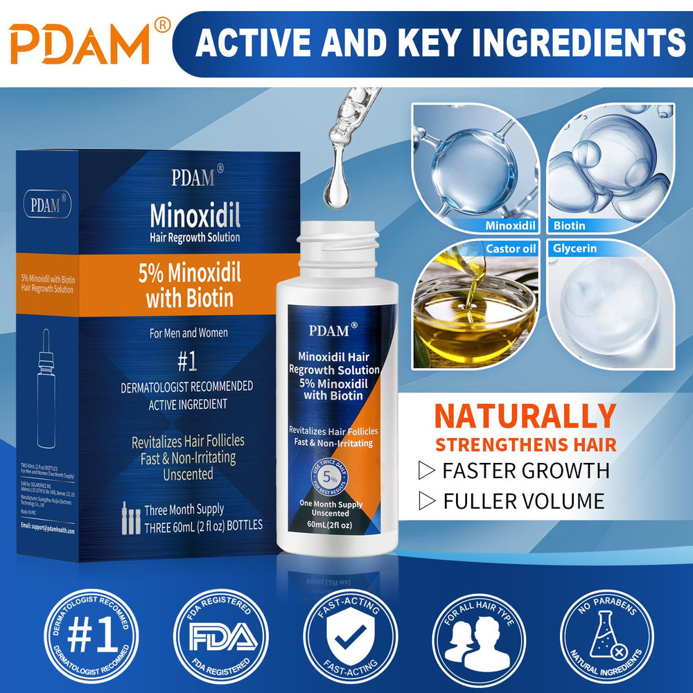 Pdam Minoxidil women hair growth showing renewed volume
