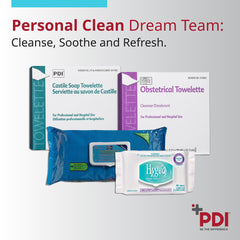 Wipe dimensions 7.7 x 5 inches ideal for facial cleansing and hands.