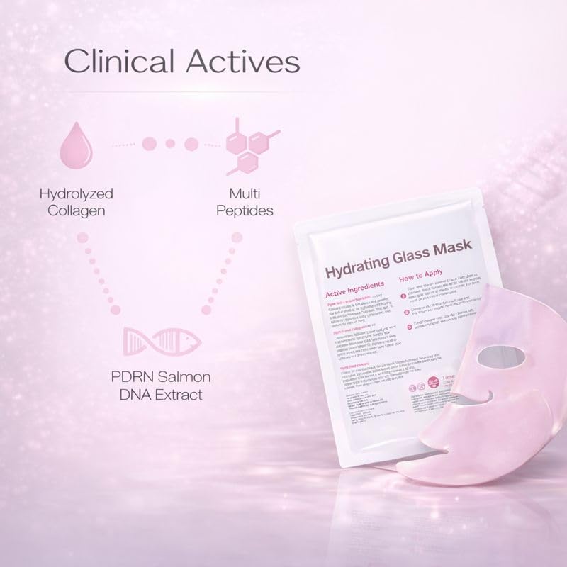 PDRN Salmon DNA Collagen Mask application shows a smooth sheet for better absorption.