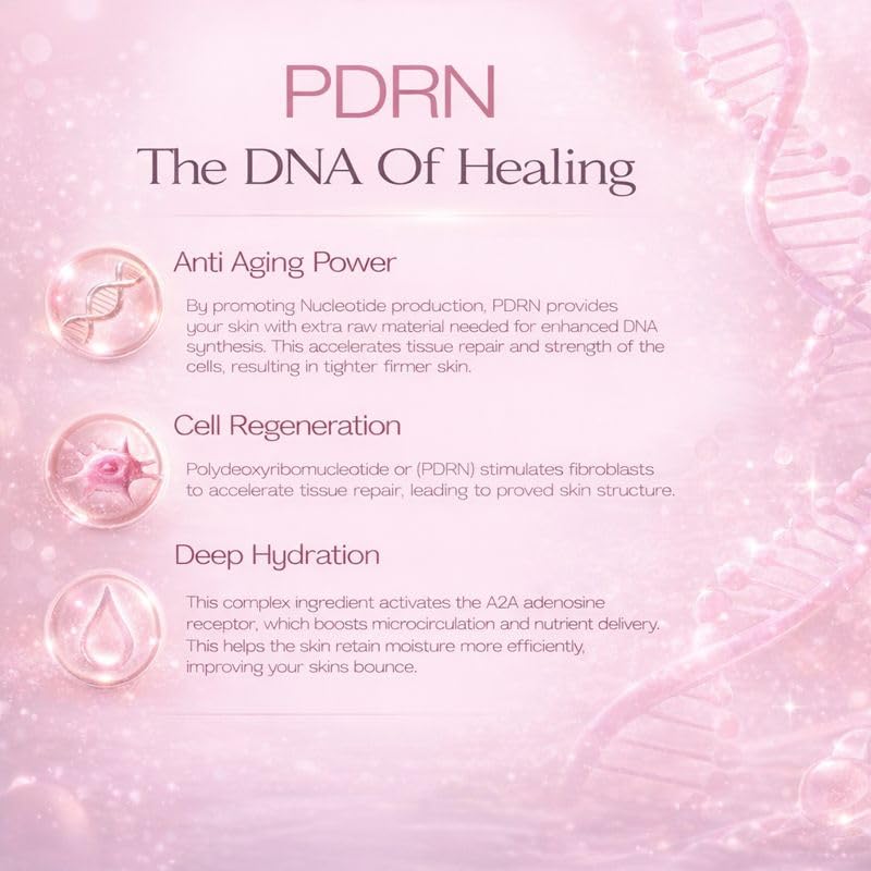 PDRN Salmon DNA Collagen Mask closeup reveals fine sheet texture.