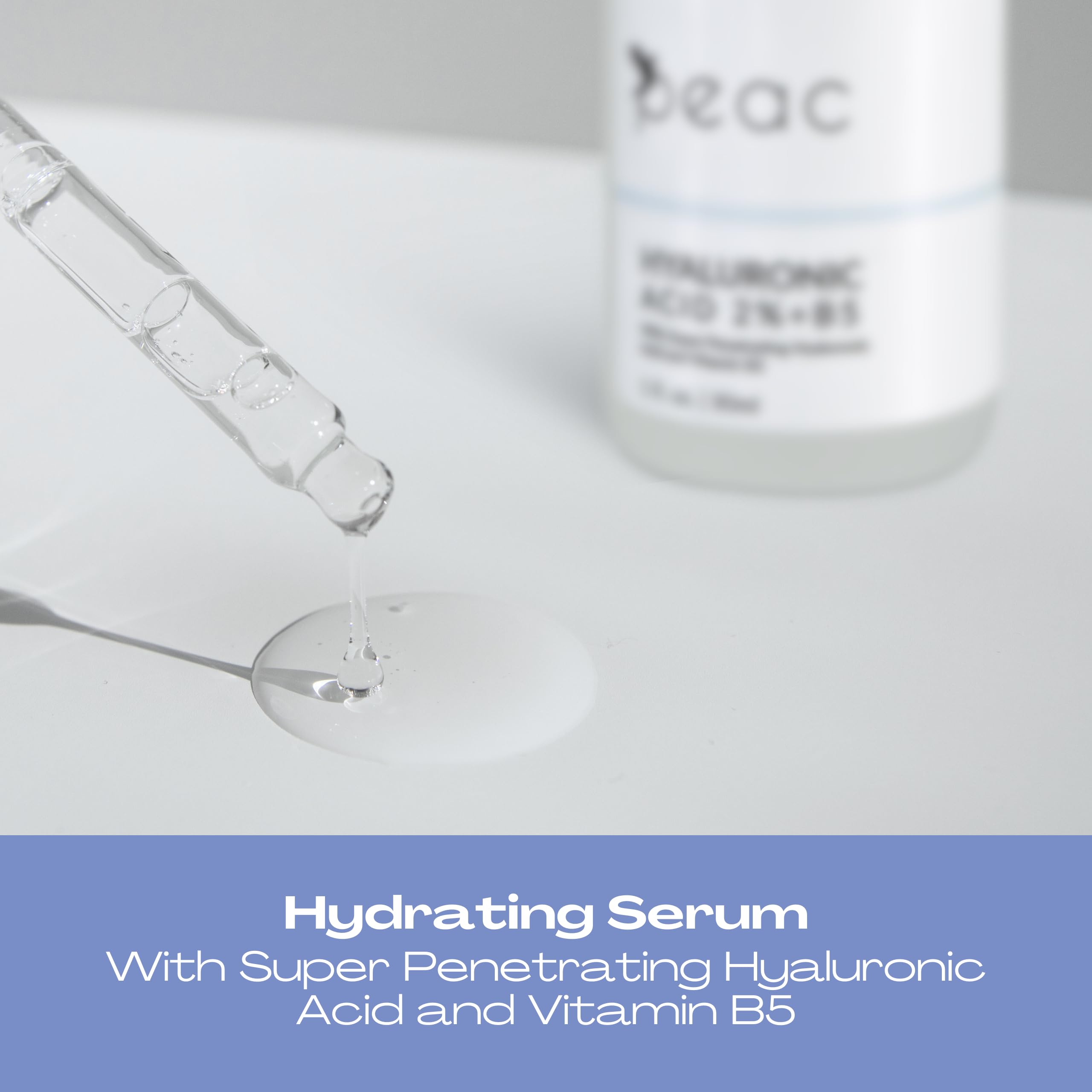 Peac Hyaluronic Acid 2% + B5 Serum nightly use helps soft, smooth skin.